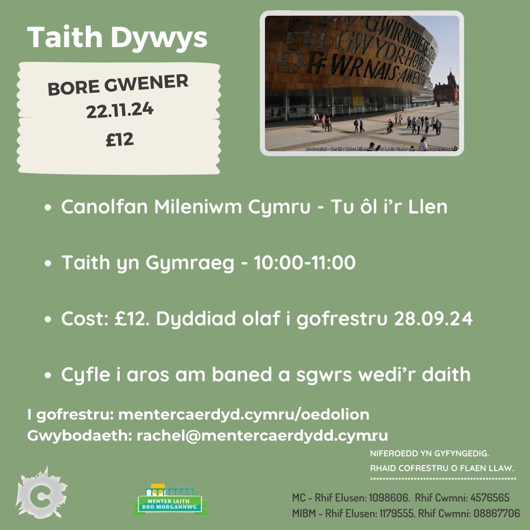 Taith Dywys: Canolfan Mileniwm Cymru