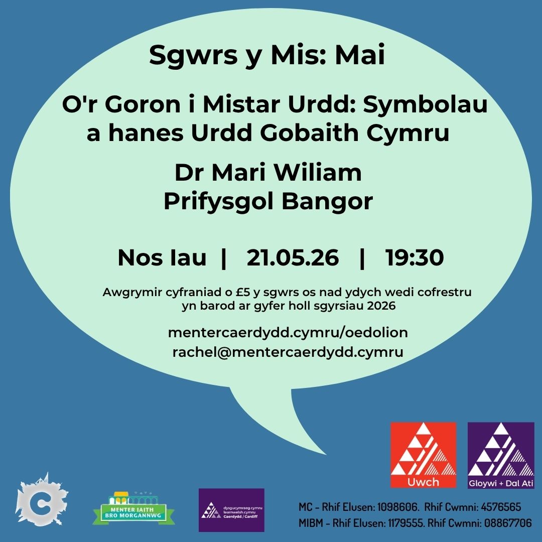 Monthly Zoom Lectures in Welsh (May)